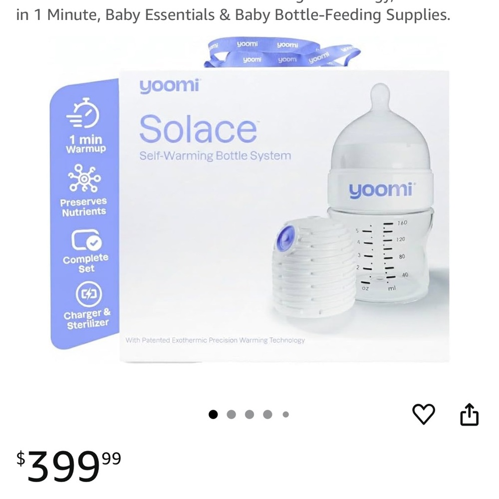 Self-Warming Smart Baby Bottle System Brand New SEALED